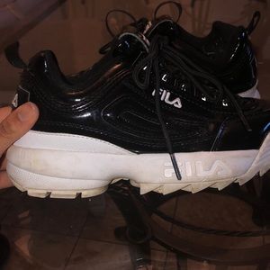 Special Edition Leather Black Fila Disruptor !